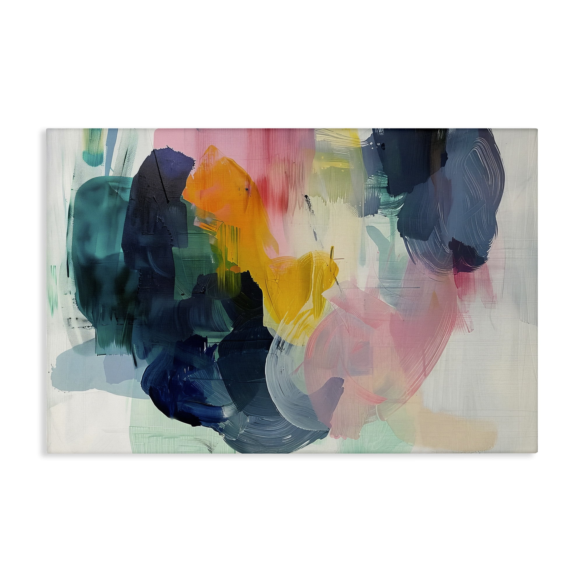 Stupell Industries Bold Paint Strokes Abstract Painting Wrapped Canvas Art Print Wall Art, 45 x 30