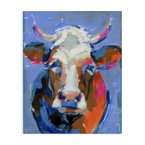 Stupell Industries Bold Paint Strokes Cow Animals & Insects Painting Gallery Wrapped Canvas Art Print Wall Art, 16 x 20