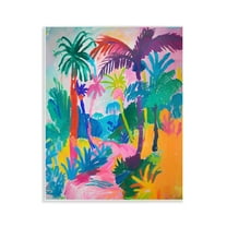 Stupell Industries Bold Palm Paradise Coastal Painting Unframed Art Print Wall Art, 11 x 14