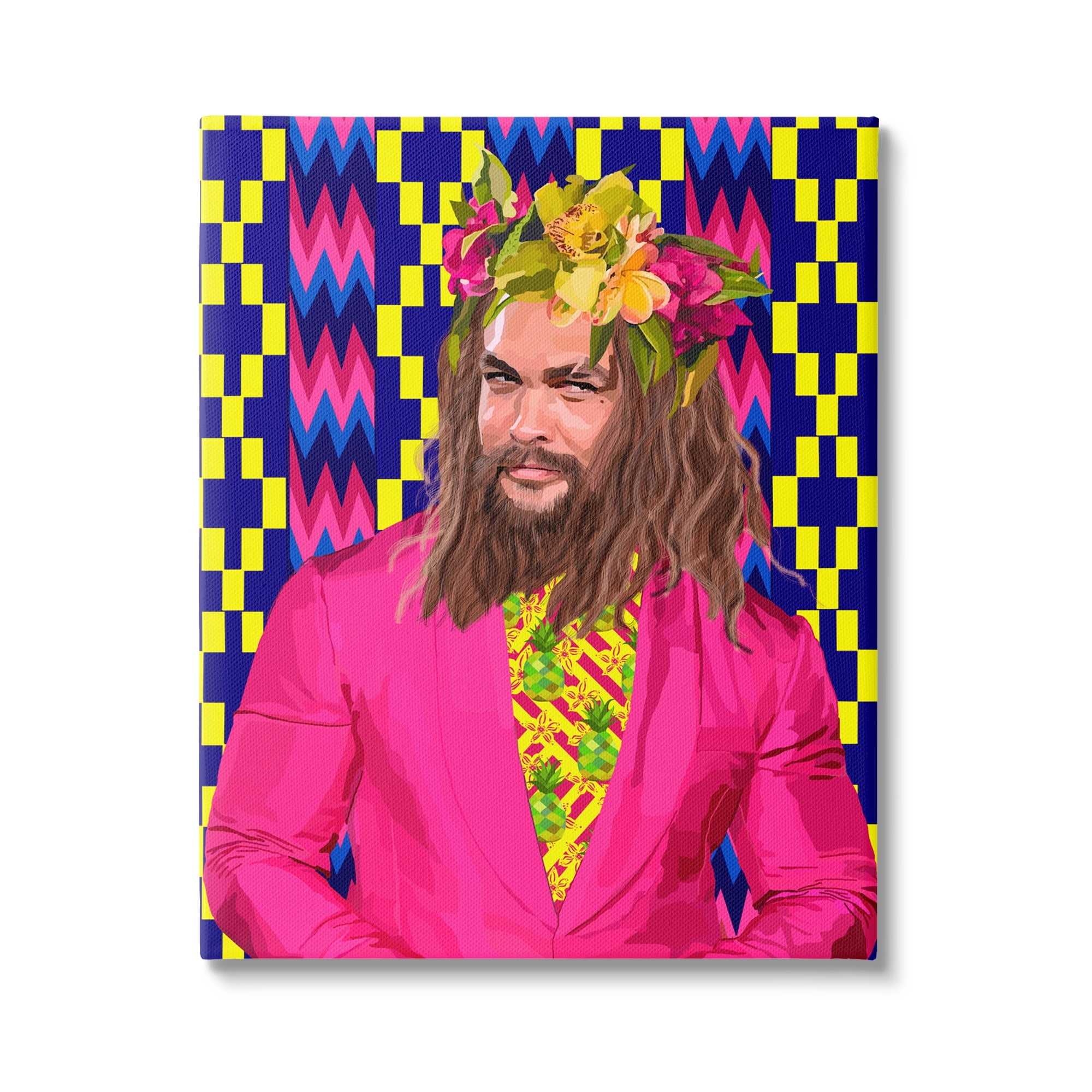 Bold Patterned Celebrity Portrait Abstract Canvas Art