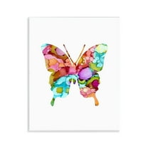 Stupell Industries Bold Patterned Butterfly Animals Painting Unframed Art Print Wall Art, 11 x 14
