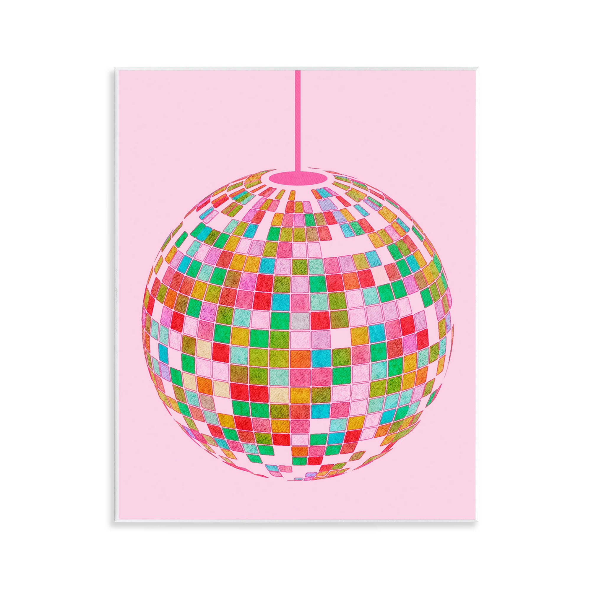 Stupell Industries Bold Patterned Disco Ball Performing Arts Painting Unframed Art Print Wall Art, 11 x 14