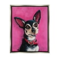 thumbnail image 1 of Stupell Industries Bold Pink Chihuahua Portrait Painting Luster Gray Floating Framed Canvas Print Wall Art, Design by Lucia Stewart, 1 of 6