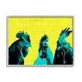 thumbnail image 1 of Stupell Industries Bold Pop Farm Roosters Yellow Blue Abstract Birds, 30 x 24, Design by Annie Warren&nbsp;, 1 of 7