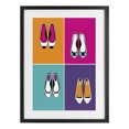 thumbnail image 1 of Stupell Industries Modern Bold Pop Trendy Flats Black Framed Print Under Glass, 17 x 23, by Martina Pavlova, 1 of 8