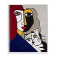 thumbnail image 1 of Stupell Industries Bold Primaries Mod Portraits Portrait Painting White Framed Art Print Wall Art, 16 x 20, 1 of 8