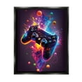 thumbnail image 1 of Stupell Industries Bold Prismatic Gaming Controller Art for Kids Painting Black Floater Framed Art Print Wall Art, 1 of 6
