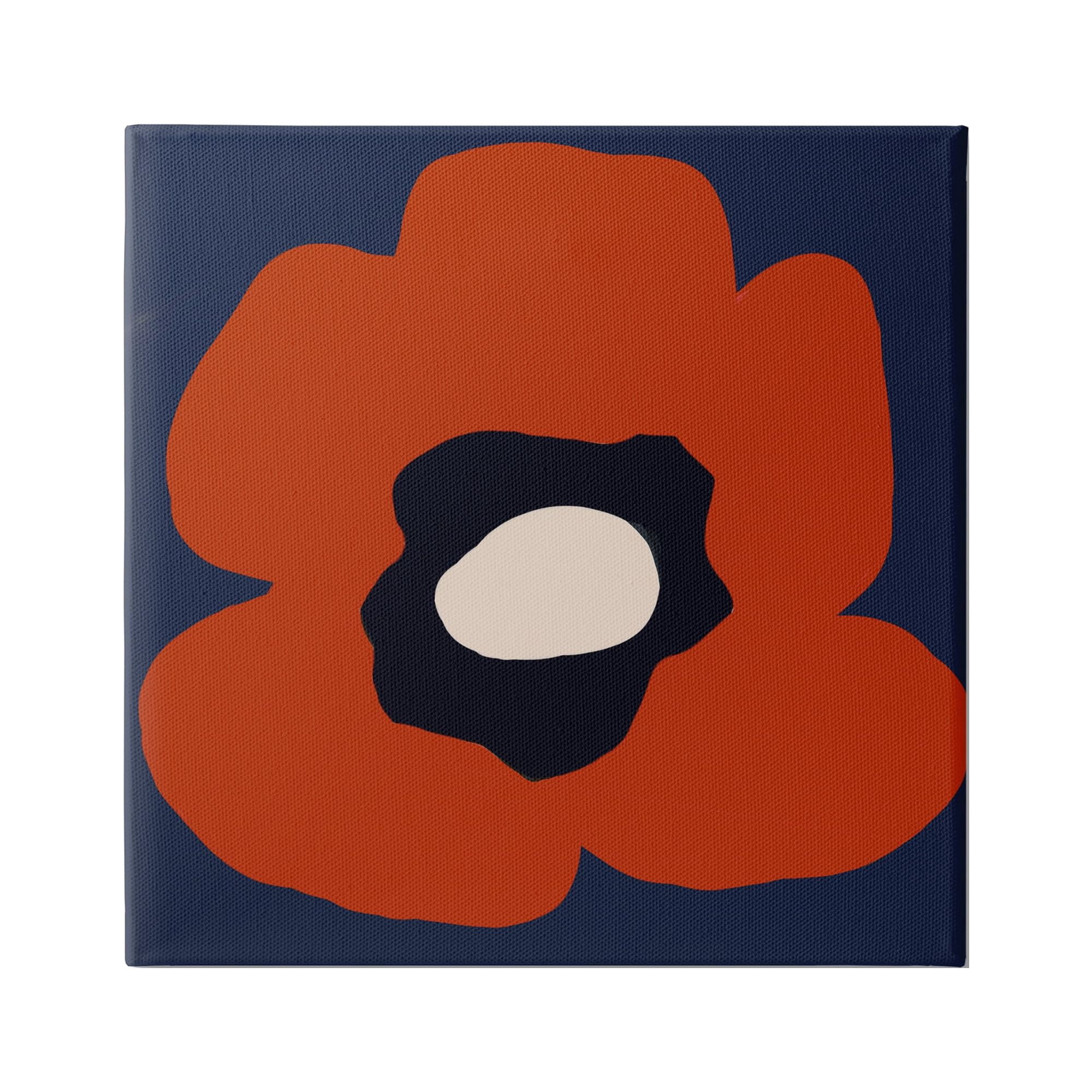 Stupell Industries Bold Red Flower Blossom Modern Geometric Shapes Graphic Art Gallery Wrapped Canvas Print Wall Art, Design by Deborah Velasquez
