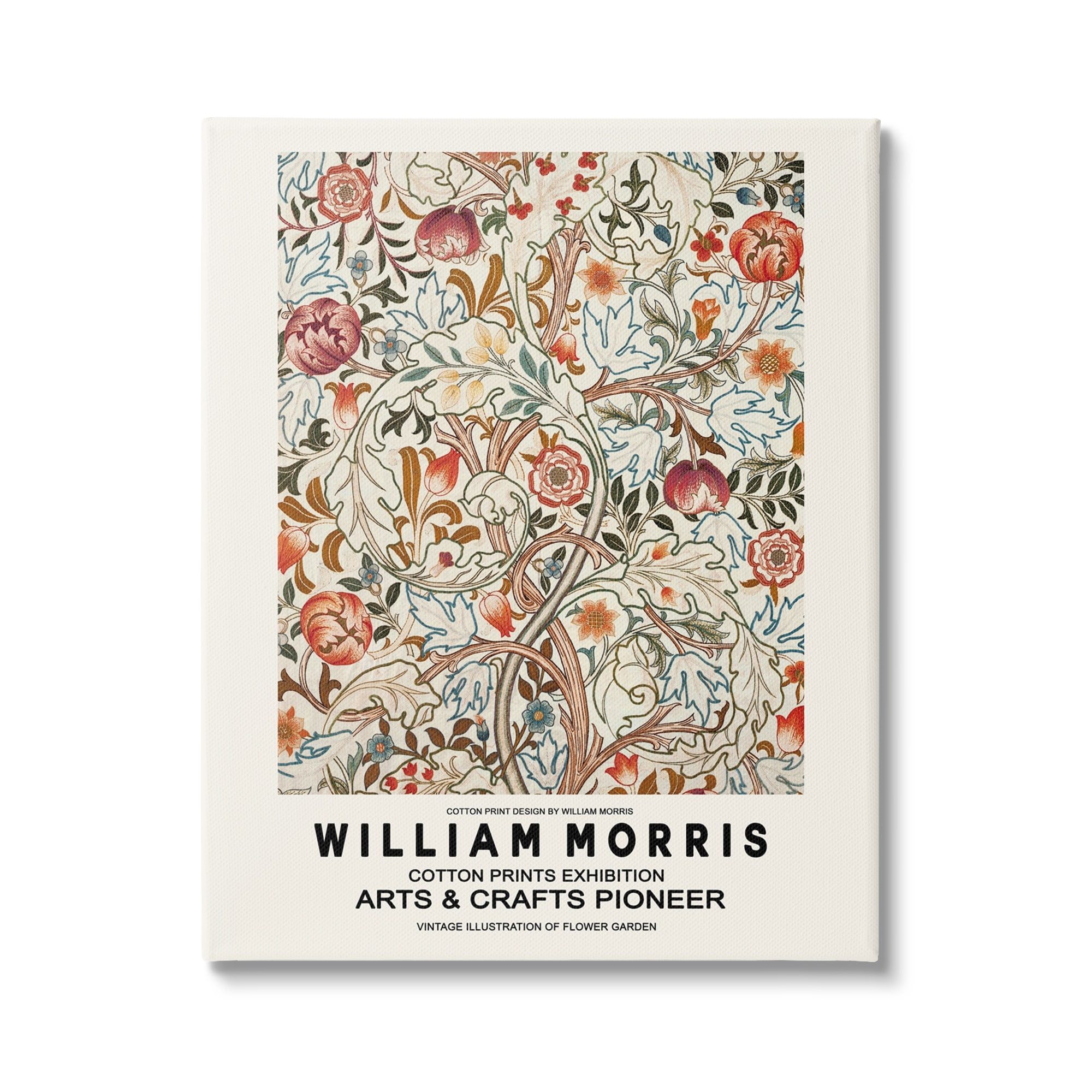 Stupell Industries Bold Red Flowers Pattern Intertwining Stems Text Flyer Canvas Wall Art, 16 x 20, Design by Ros Ruseva
