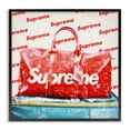 thumbnail image 1 of Stupell Industries Bold Red Weekender Bag Fashion Painting Black Framed Art Print Wall Art, 17 x 17, 1 of 2