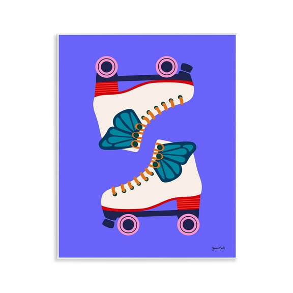 Stupell Industries Bold Roller Skates Entertainment Painting Unframed Art Print Wall Art, 11 x 14