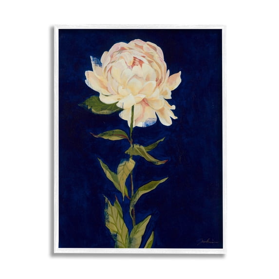Stupell Industries Bold Rose Bloom Painting Painting White Framed Art Print Wall Art, Design by Liz Jardine