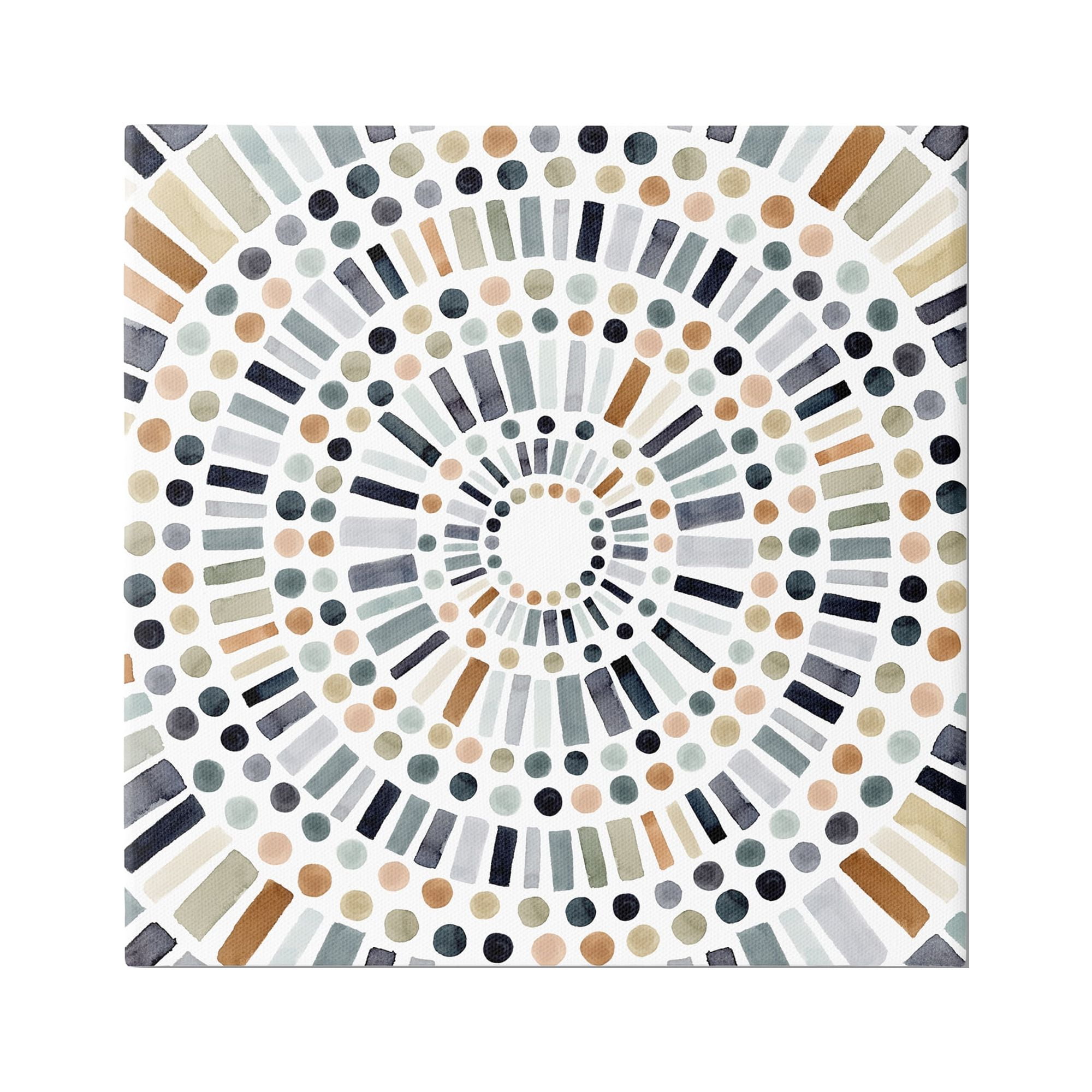 Stupell Industries Bold Rustic Abstract Mosaic Circle Pattern Illustration , 36 x 36, Design by Victoria Barnes