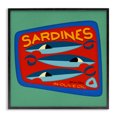thumbnail image 1 of Stupell Industries Modern Bold Sardines Can Black Framed Giclee Art, 12 x 12, by Carrie Cantwell, 1 of 8