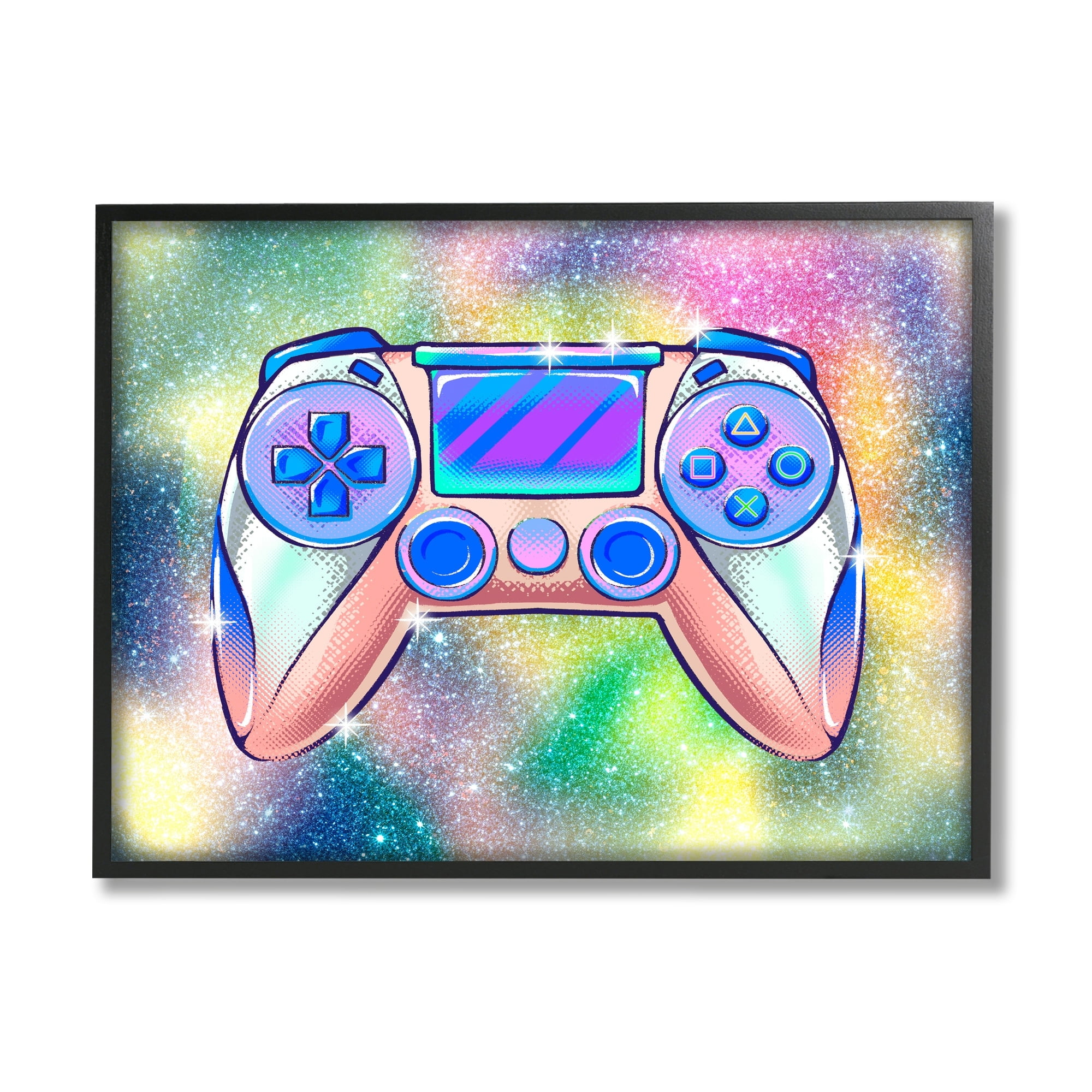 Stupell Industries Bold Sparkle Video Gaming Controller Illustration , 20 x 16, Design by Ziwei Li