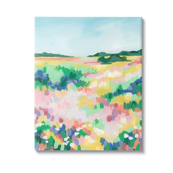 Stupell Industries Bold Speckled Landscape Landscape Painting Gallery Wrapped Canvas Art Print Wall Art, 30 x 40