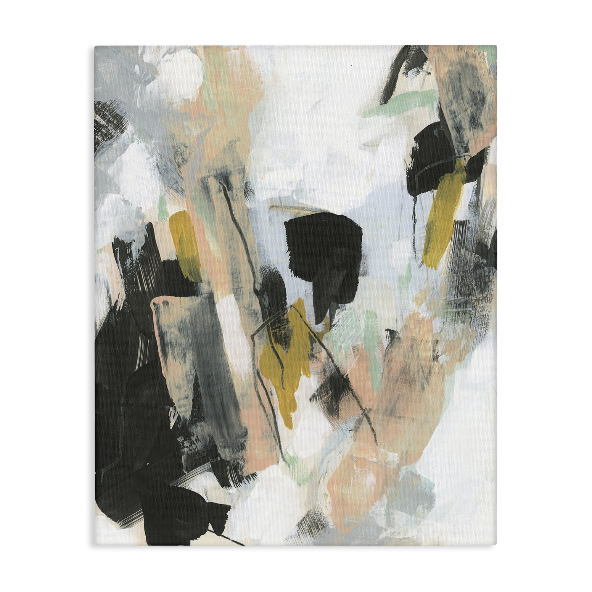 Stupell Industries Bold Streaks of Paint Abstract Painting Wrapped Canvas Art Print Wall Art, 16 x 20