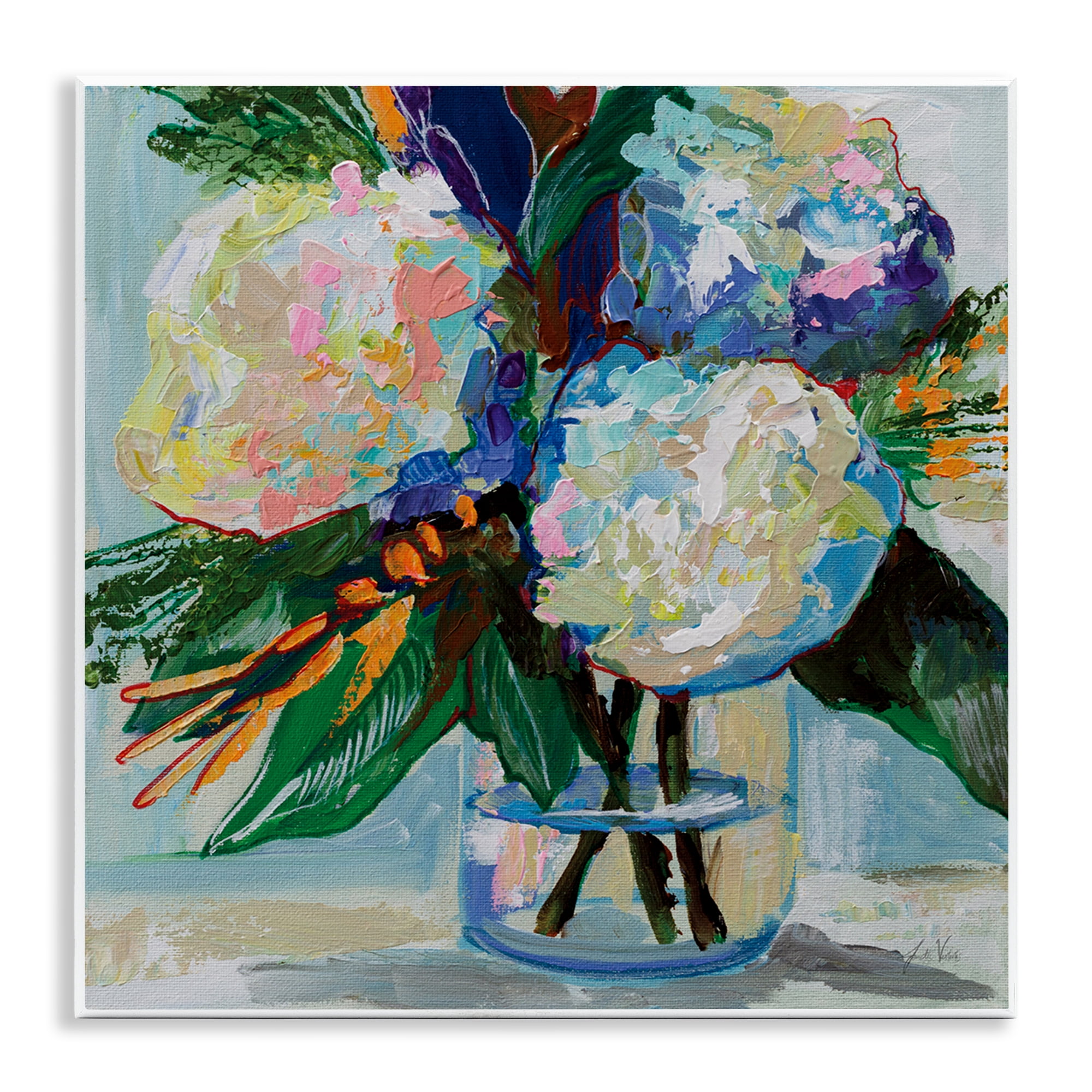 Stupell Industries Bold Summer Blooms Plants & Flowers Painting Unframed Art Print Wall Art, 12 x 12