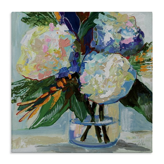 Stupell Industries Bold Summer Blooms Plants & Flowers Painting Wrapped Canvas Art Print Wall Art, 17 x 17