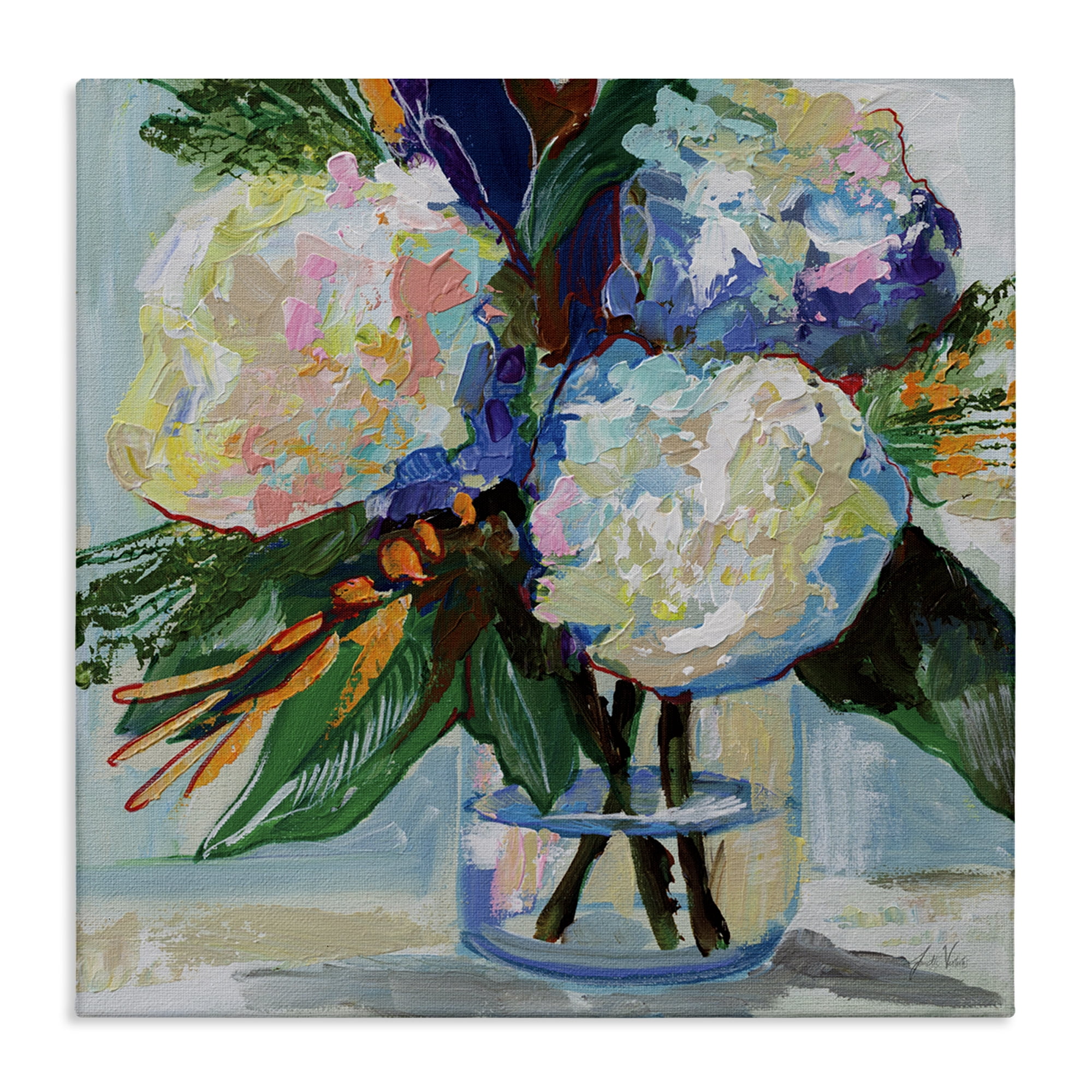 Stupell Industries Bold Summer Blooms Plants & Flowers Painting Wrapped Canvas Art Print Wall Art, 24 x 24