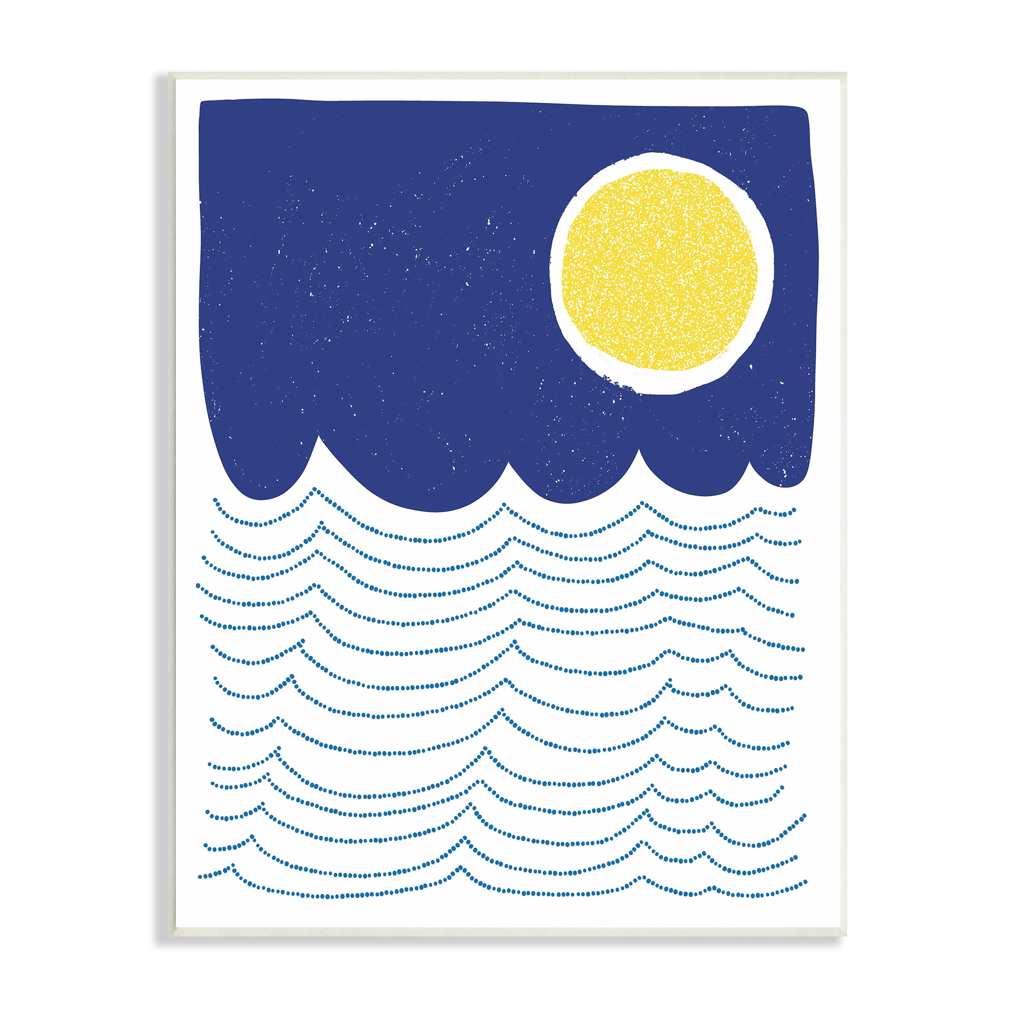 Stupell Industries Bold Summer Sun Nautical Abstract Striped Ocean Waves, 13 x 19, Design by Jen Bucheli