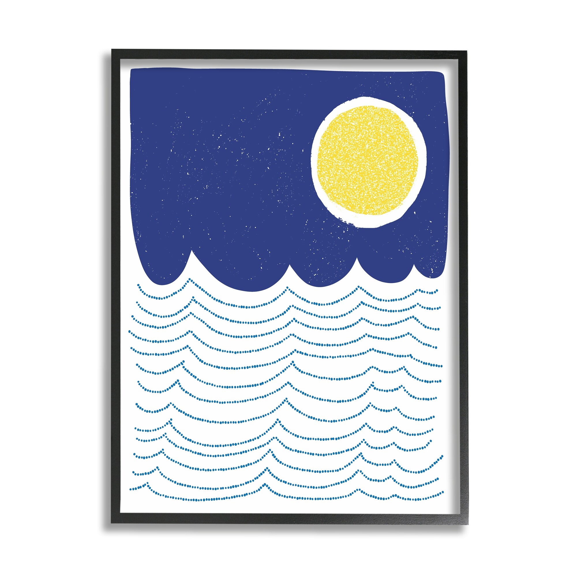 Stupell Industries Bold Summer Sun Nautical Abstract Striped Ocean Waves, 16 x 20, Design by Jen Bucheli