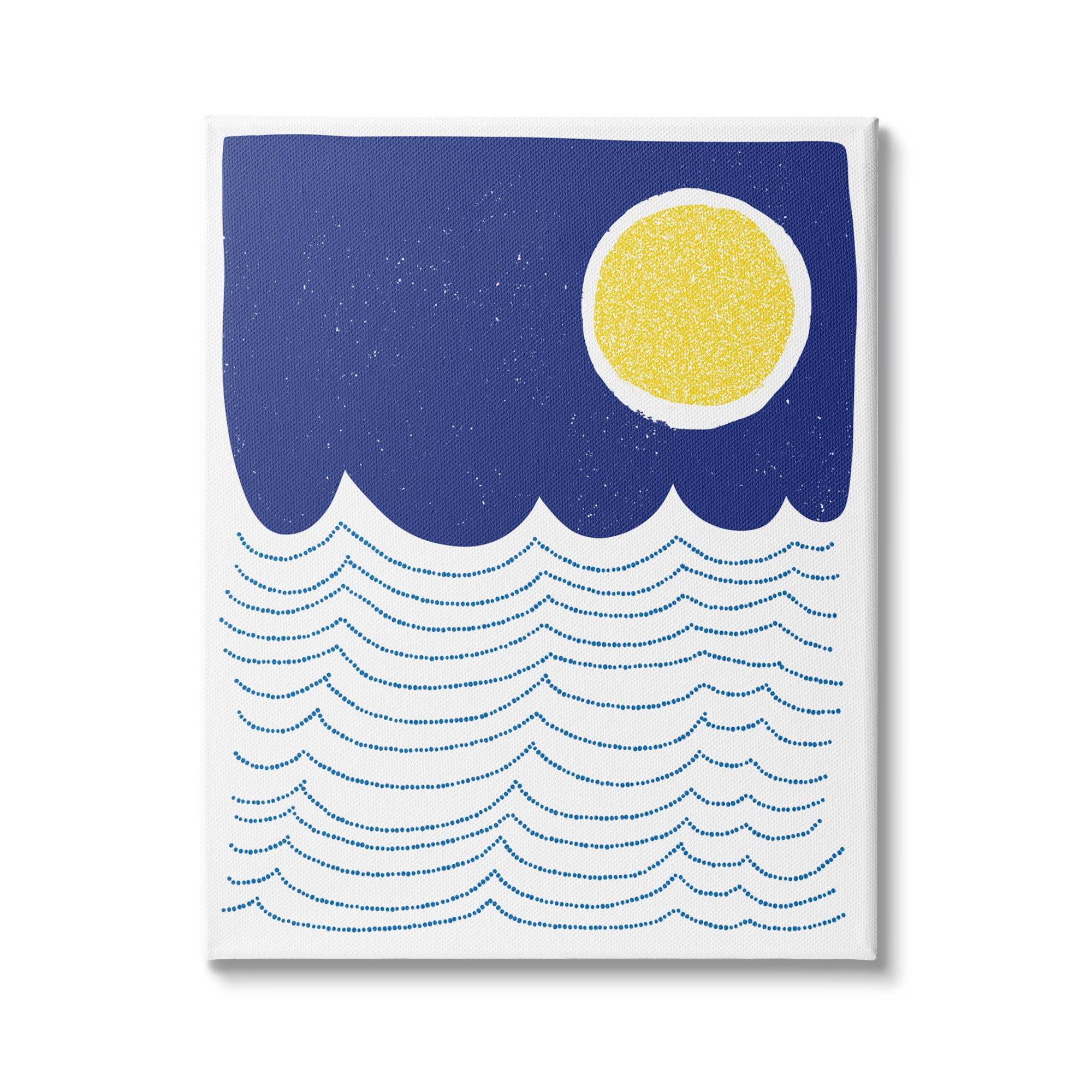 Stupell Industries Bold Summer Sun Nautical Abstract Striped Ocean Waves, 30 x 40, Design by Jen Bucheli