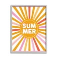 thumbnail image 1 of Stupell Industries Bold Summer Typography Playful Rainbow Sun Rays Graphic Art Gray Framed Art Print Wall Art, 24x30, by Angela Nickeas, 1 of 6