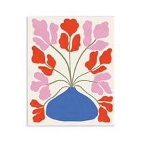 Stupell Industries Bold Symmetrical Flower Pot Plants & Flowers Painting Unframed Art Print Wall Art, 11 x 14