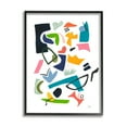 thumbnail image 1 of Stupell Industries Bold Tone Shape Abstract Painting Unique Funky Geometry Graphic Art Black Framed Art Print Wall Art, 11x14, by Jan Weiss, 1 of 5