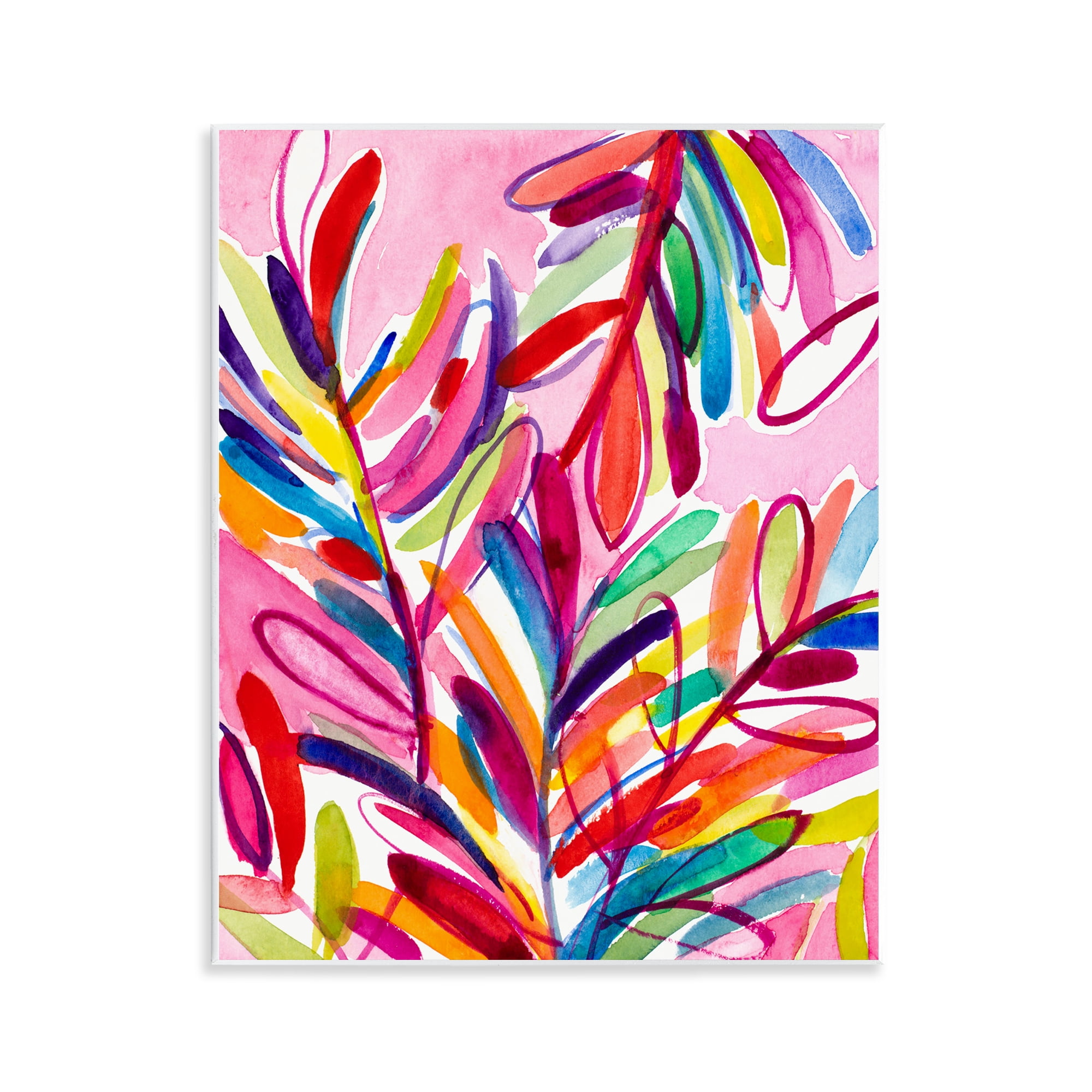 Stupell Industries Bold Tropical Leaves Botanical & Floral Painting Unframed Art Print Wall Art, 11 x 14