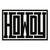 Stupell Industries Bold Vintage Howdy Greeting Quotes and Sayings Painting Unframed Art Print Wall Art, 15 x 10