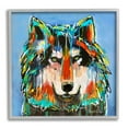thumbnail image 1 of Stupell Industries Bold Wolf Dripping Paint Saturated Graffiti Street Style Painting Gray Framed Art Print Wall Art, Design by Karrie Evenson, 1 of 5