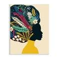 thumbnail image 1 of Stupell Industries Bold Woman Botanical Blooms Motif Yellow Accent Wood Wall Art, 13 x 19, Design by Ioana Horvat, 1 of 5