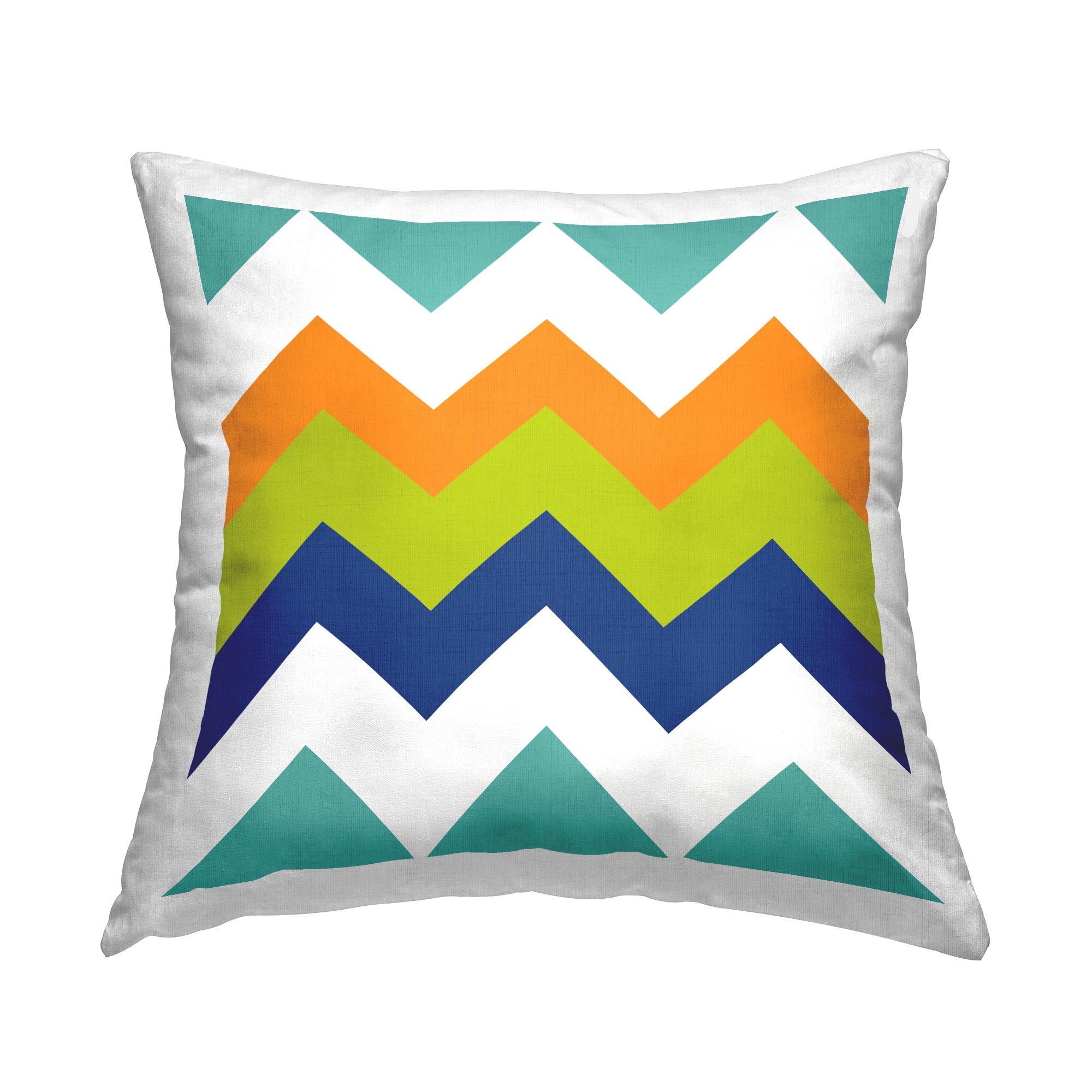 Stupell Industries Bold Zig Zag Chevron Stripes Printed Throw Pillow Design by Irena Orlov