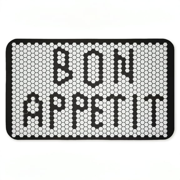 Stupell Industries Bon Appetit Mosaic Pattern Printed Anti-Fatigue Floor Mat, design by Elizabeth Medley, 30"x18"