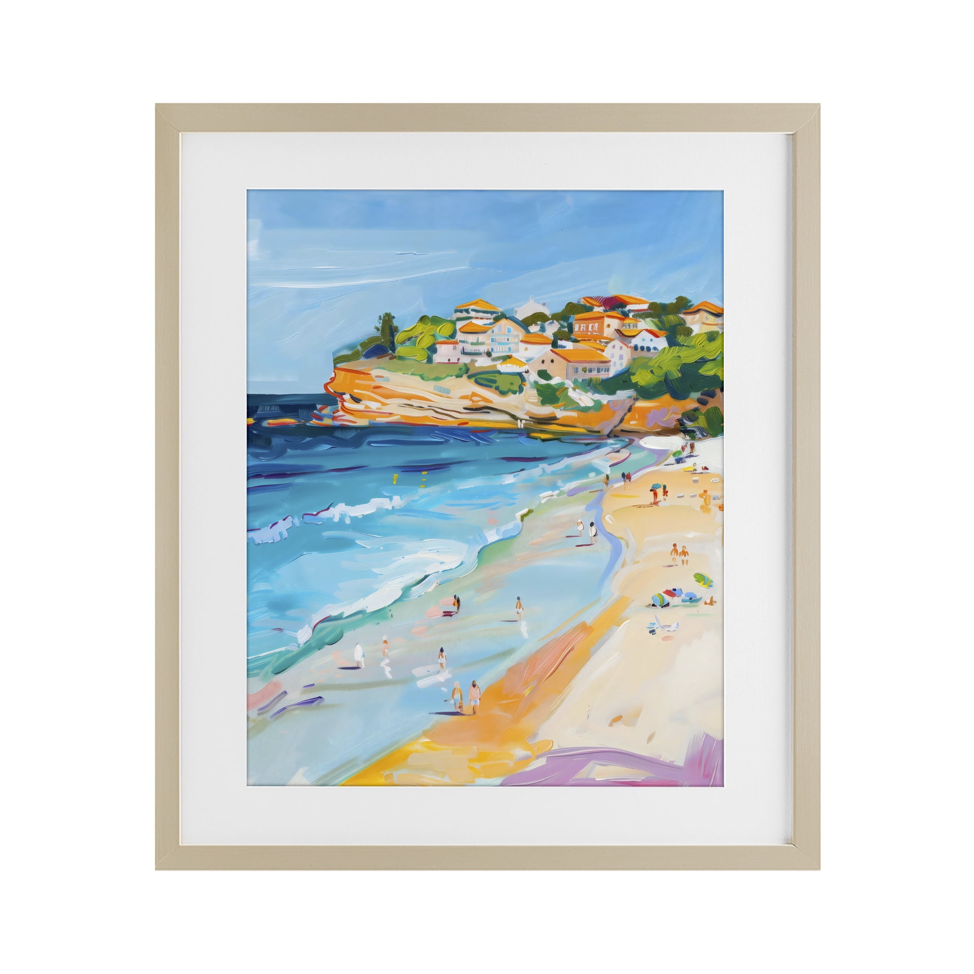 Stupell Industries Bondi Beach Cove Birch Framed Print Under Glass, design by The Prints Vibe