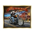 thumbnail image 1 of Stupell Industries Bone Wild Motorcycle Dog Transportation Painting Gold Floater Framed Canvas Art Print Wall Art, 31 x 25, 1 of 10