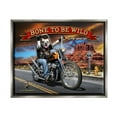 thumbnail image 1 of Stupell Industries Bone Wild Motorcycle Dog Transportation Painting Gray Floater Framed Canvas Art Print Wall Art, 31 x 25, 1 of 10
