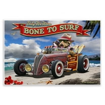 Stupell Industries Bone to Surf Dogs Transportation Painting Unframed Art Print Wall Art, 15 x 10
