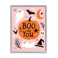 thumbnail image 1 of Stupell Industries Boo to You Halloween Elements Graphic Art Gray Framed Art Print Wall Art, Design by Nina Seven, 1 of 7