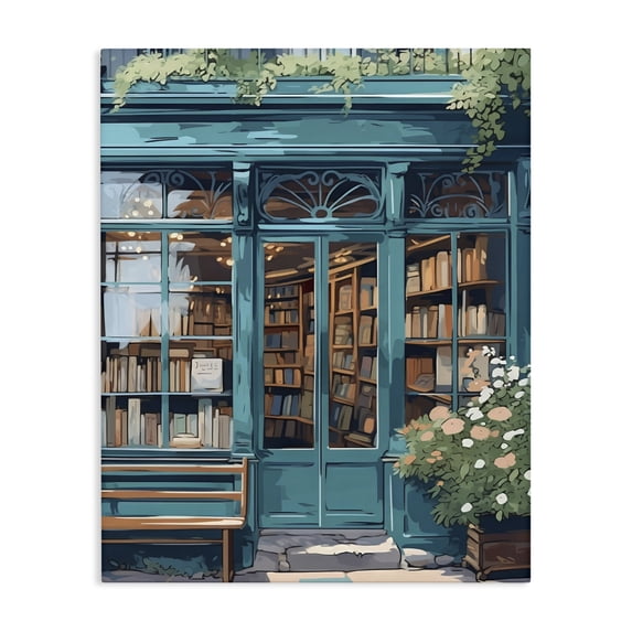 Stupell Industries Eclectic Book Shop Facade Canvas Art, 36 x 48, by LSR Design Studio