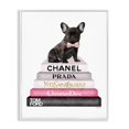 thumbnail image 1 of Stupell Industries Book Stack Fashion French Bulldog, 24 x 30,Design by Amanda Greenwood, 1 of 5