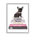thumbnail image 1 of Stupell Industries Book Stack Fashion French Bulldog, 24 x 30,Design by Amanda Greenwood, 1 of 7