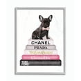 thumbnail image 1 of Stupell Industries Book Stack Fashion French Bulldog Framed Wall Art by Amanda Greenwood, 1 of 7