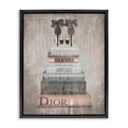 thumbnail image 1 of Stupell Industries Book Stack Heels Metallic Pink Jet Black Framed Floating Canvas Wall Art, 16x20, by Amanda Greenwood, 1 of 5