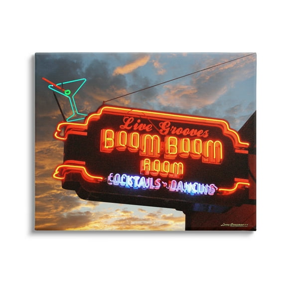 Stupell Industries Boom Room Cocktail Bar Food & Beverage Photography Gallery Wrapped Canvas Art Print Wall Art, 20 x 16