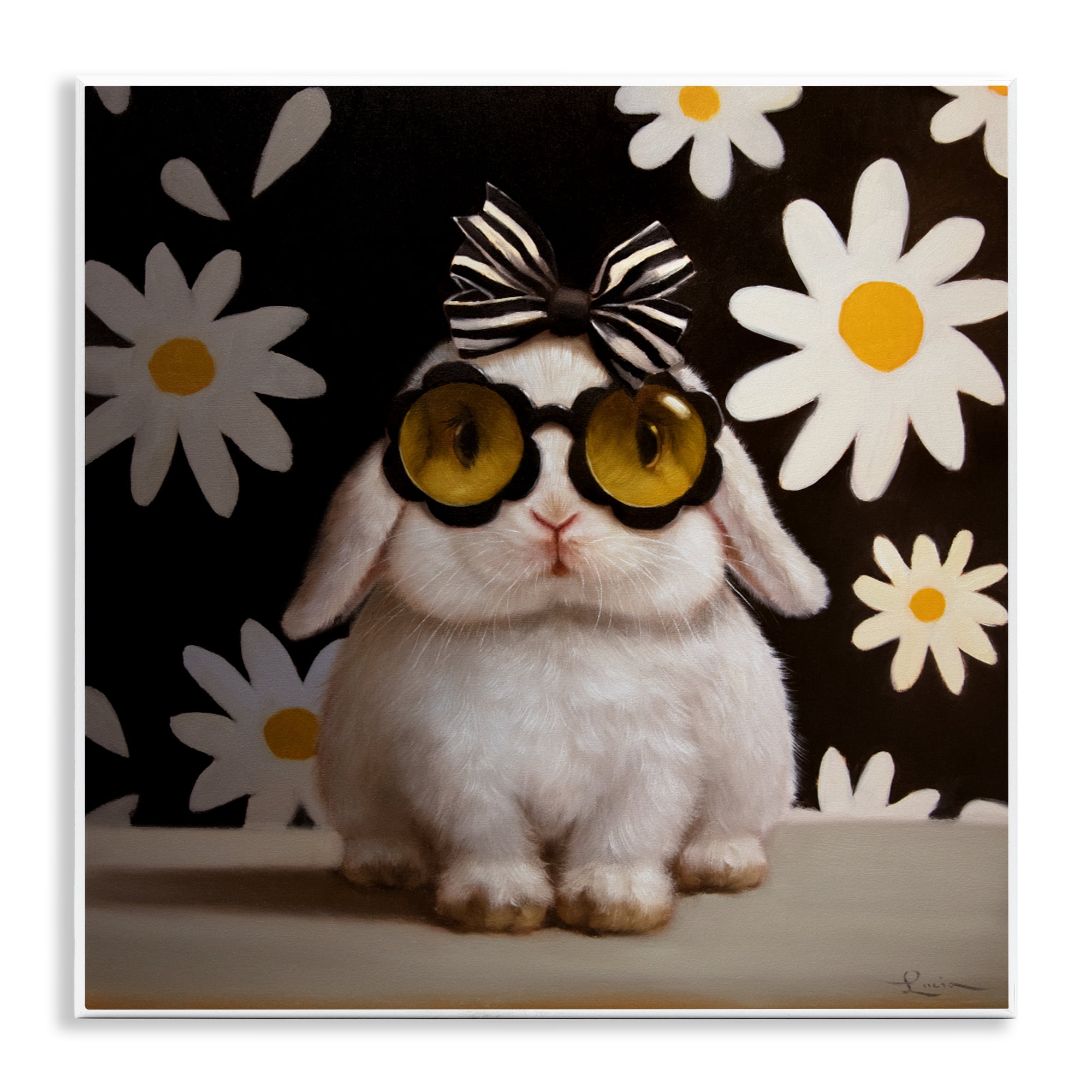 Stupell Industries Boopsie Daisy Bunny Wall Plaque Art, design by Lucia Heffernan