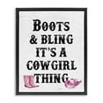thumbnail image 1 of Stupell Industries Rustic Lodge Boots & Bling Cowgirl Thing Black Floating Frame Canvas Art, 17 x 21, by Lettered and Lined, 1 of 8