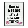 thumbnail image 1 of Stupell Industries Rustic Lodge Boots & Bling Cowgirl Thing Black Framed Giclee Art, 16 x 20, by Lettered and Lined, 1 of 8